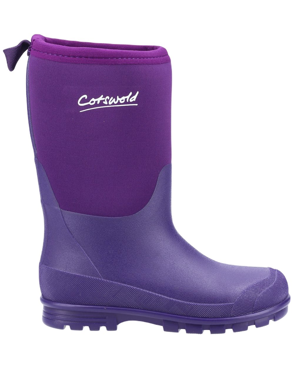 Cotswold Hilly Neoprene Childrens Wellington Boots In Purple 