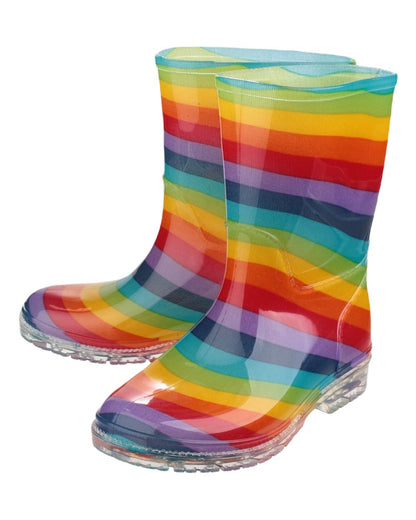 Cotswold PVC Junior Wellington Boots In Rainbow 