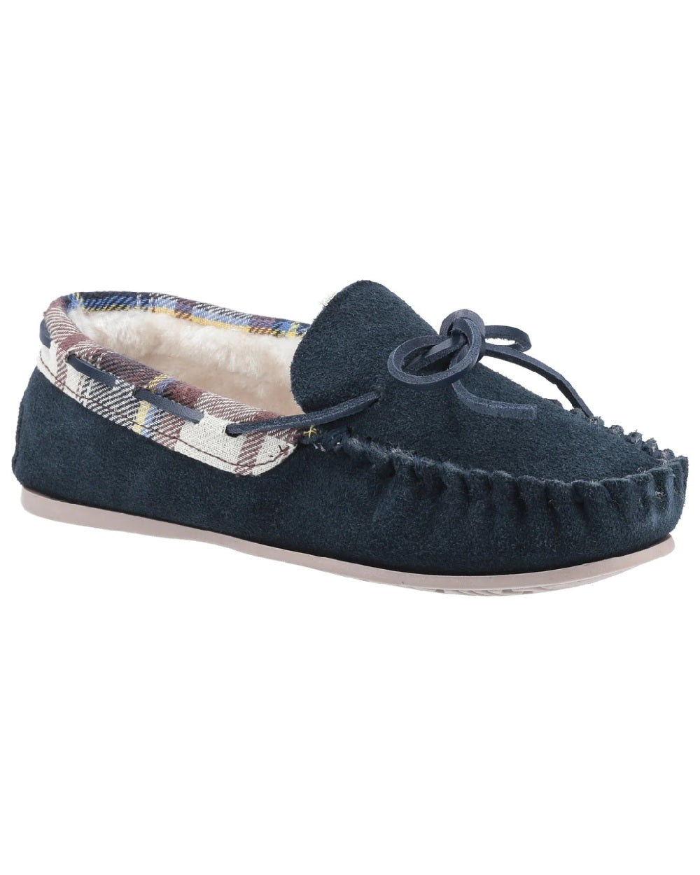Cotswold Womens Kilkenny Moccasin Slippers in Navy