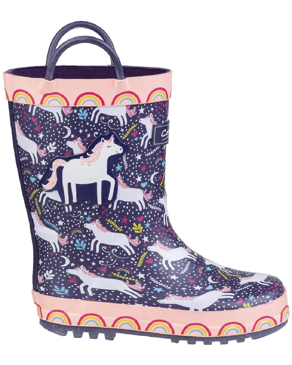Cotswold Kids Sprinkle Wellington Boots in Dark Purple