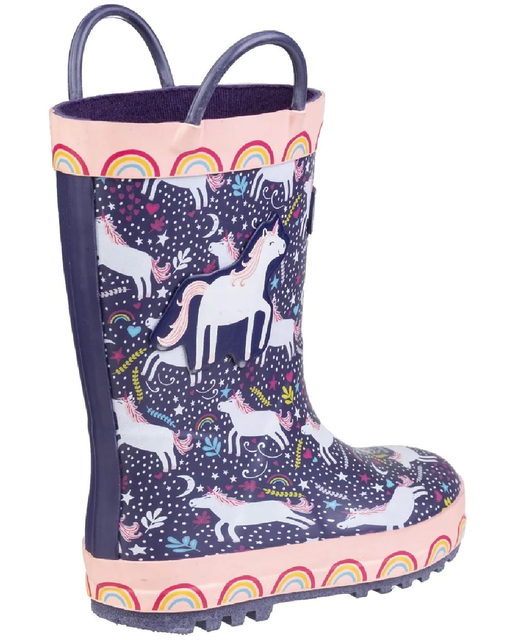 Cotswold Kids Sprinkle Wellington Boots in Dark Purple