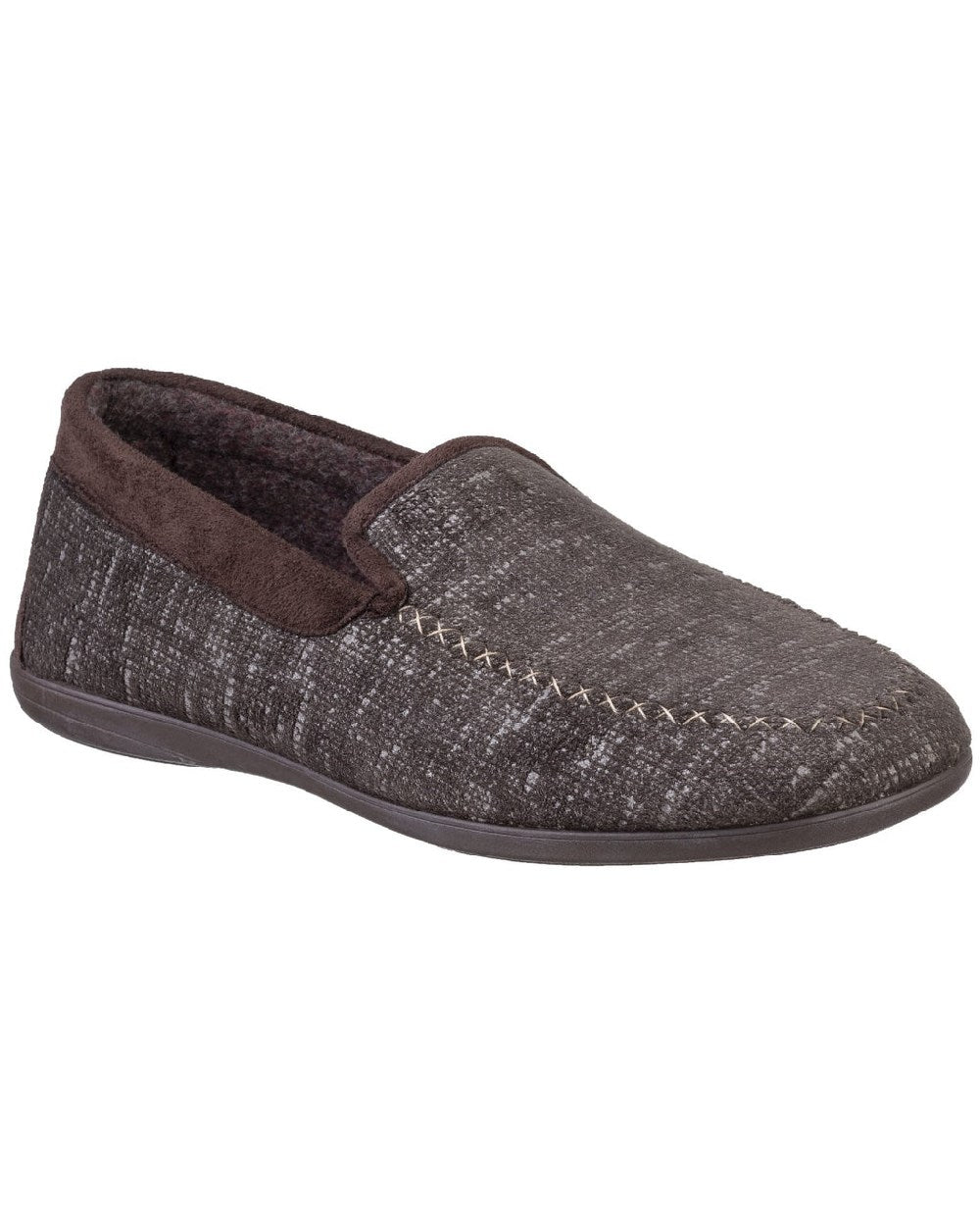 Cotswold Mens Stanley Loafer Slippers in Brown 