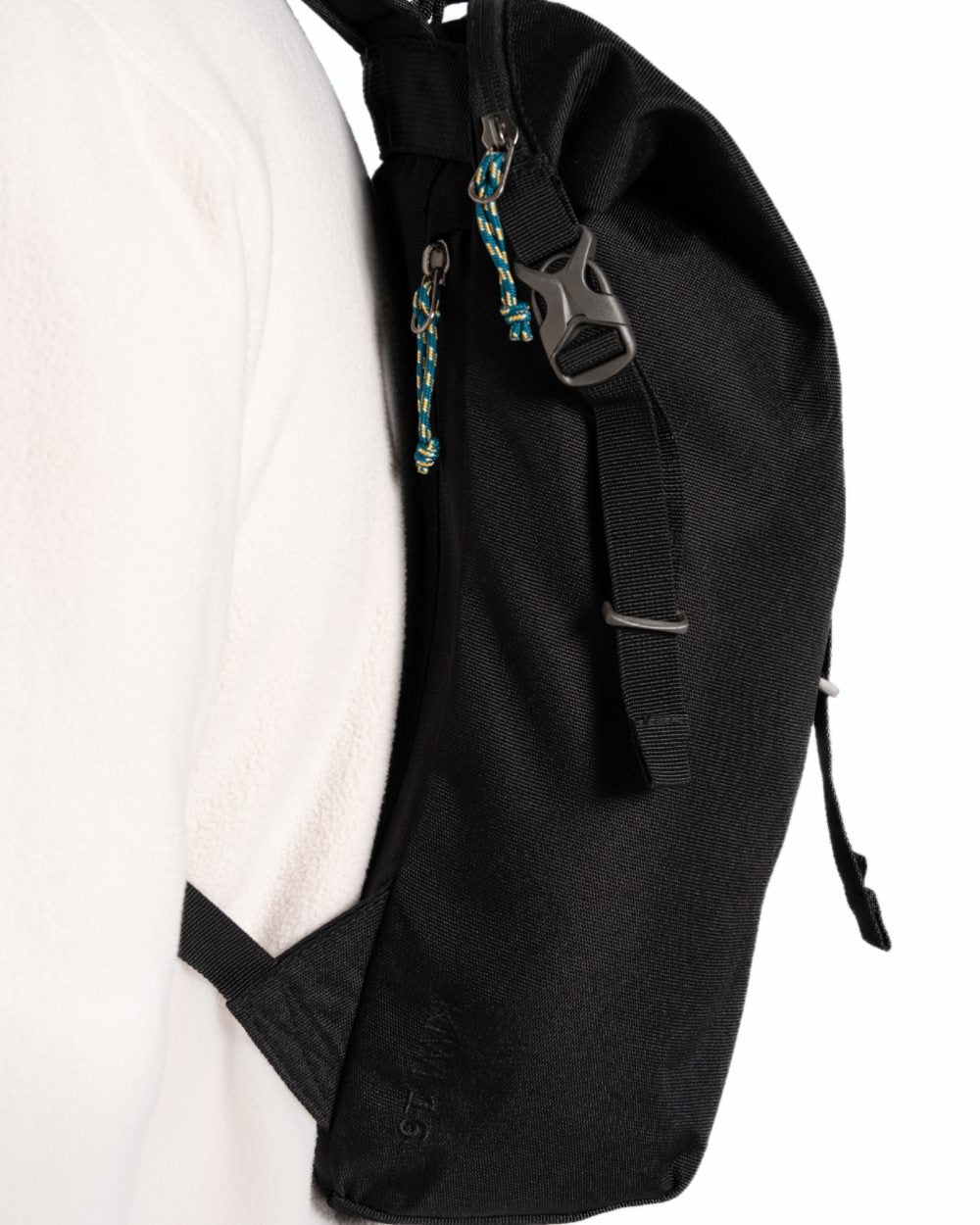 Black coloured Craghoppers 16L Kiwi Classic Rolltop II Backpack on white background