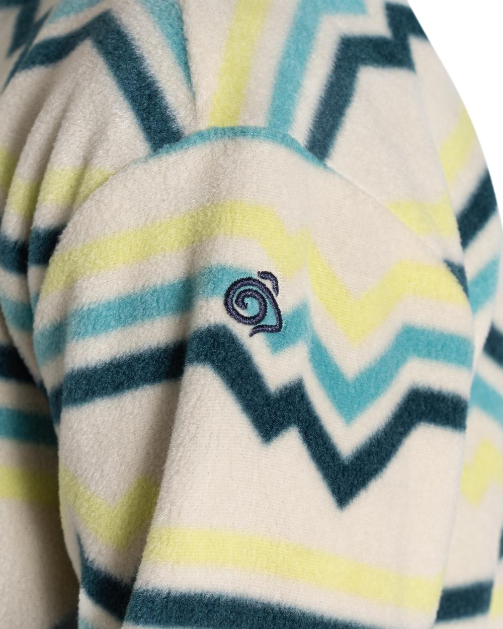 Key Lime Print Coloured Craghoppers Childrens Bachas Half Zip Fleece on white background