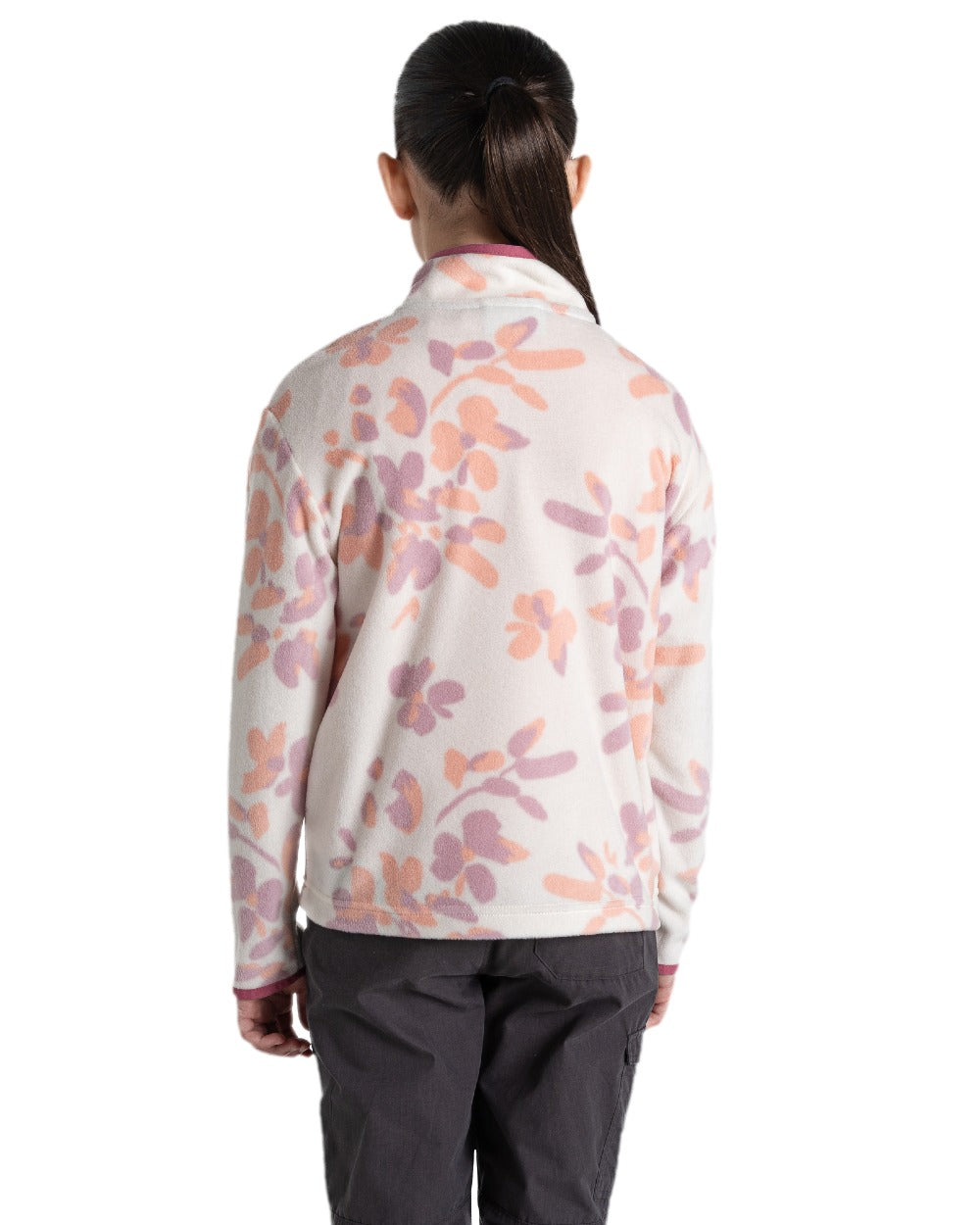 Seasalt Print Coloured Craghoppers Childrens Bachas Half Zip Fleece on white background