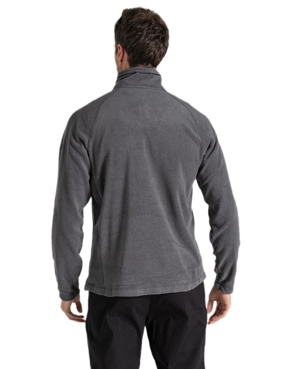Black Pepper Marl Coloured Craghoppers Corey VI Half Zip Fleece on white background