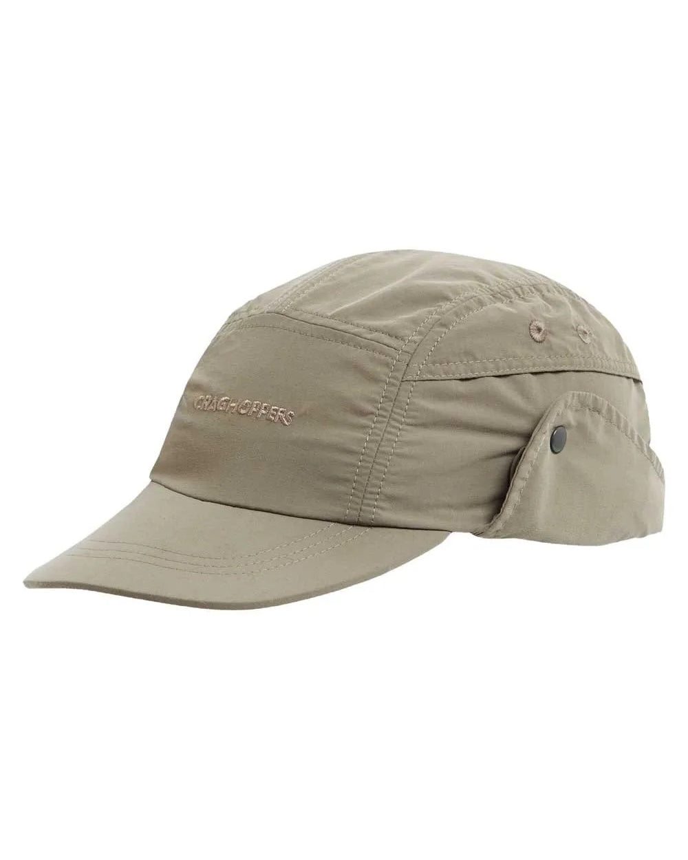 Pebble Coloured Craghoppers Kids Nosilife Desert Hat II on White Background