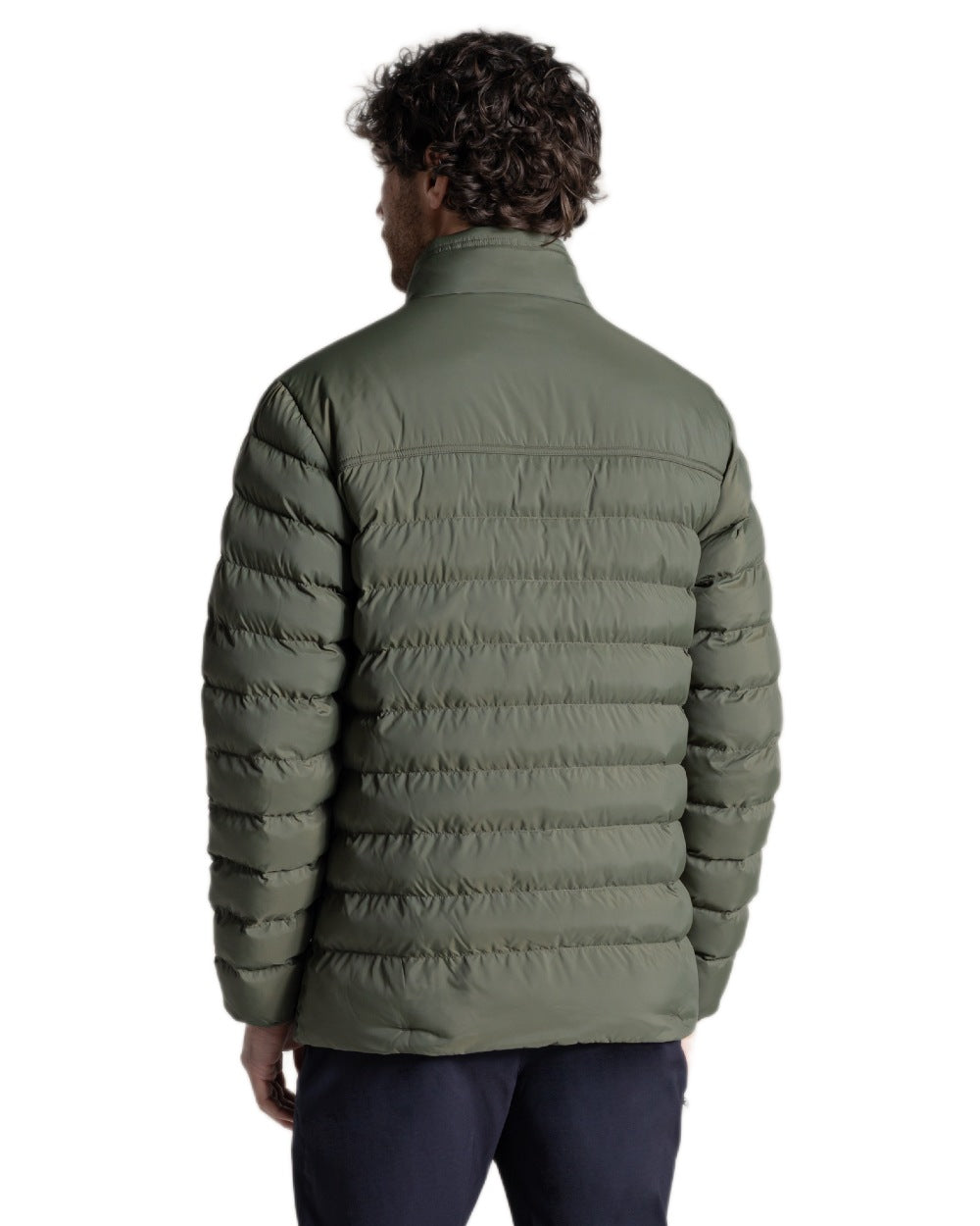Dark Sage coloured Craghoppers Men National Trust Dalesway Jacket on white background