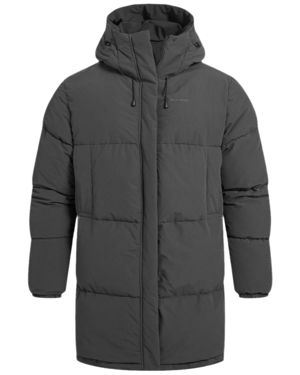 Black Dark Iron Coloured Craghoppers Mens Bannerdale Reversible Jacket on white background