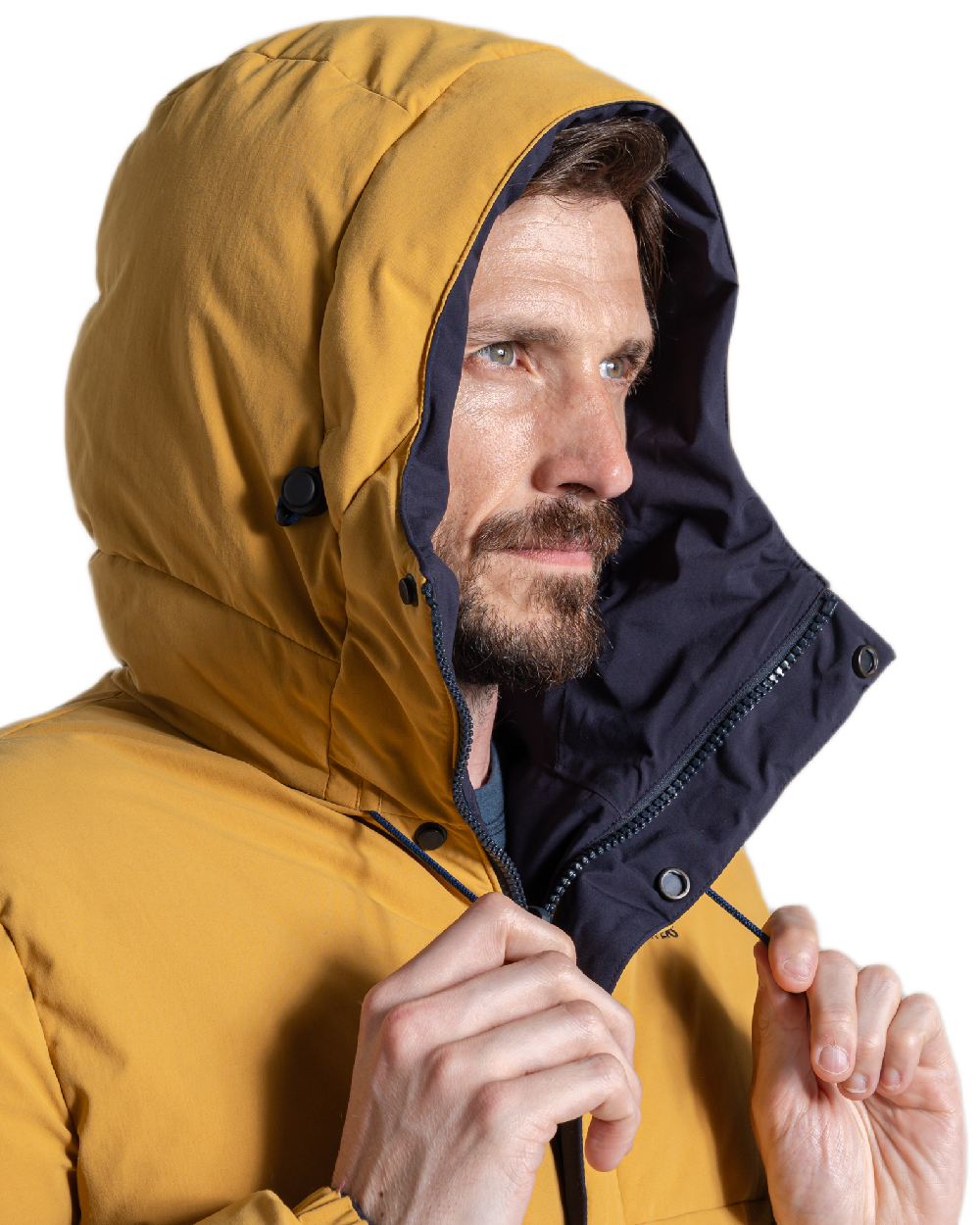 Dark Navy Beeswax Coloured Craghoppers Mens Bannerdale Reversible Jacket on white background