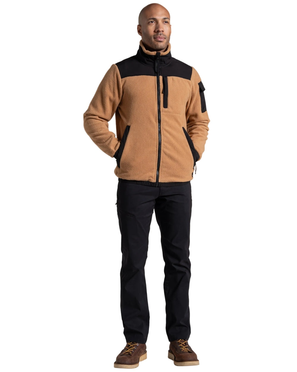 Boulder coloured Craghoppers Mens Braefell Jacket on white background