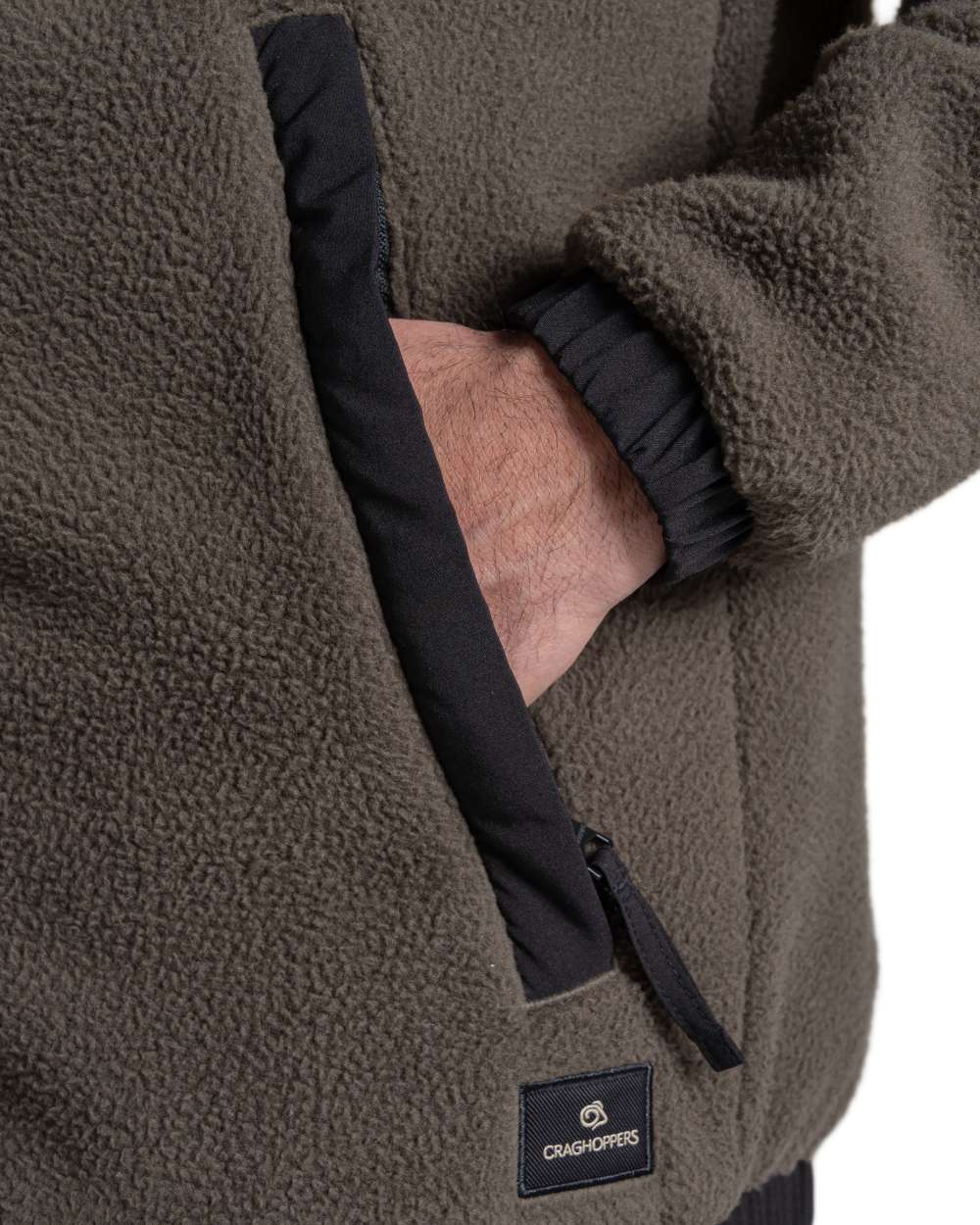 Woodland Green coloured Craghoppers Mens Braefell Jacket on white background