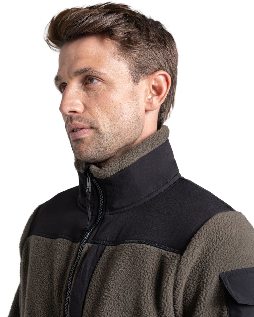 Woodland Green coloured Craghoppers Mens Braefell Jacket on white background