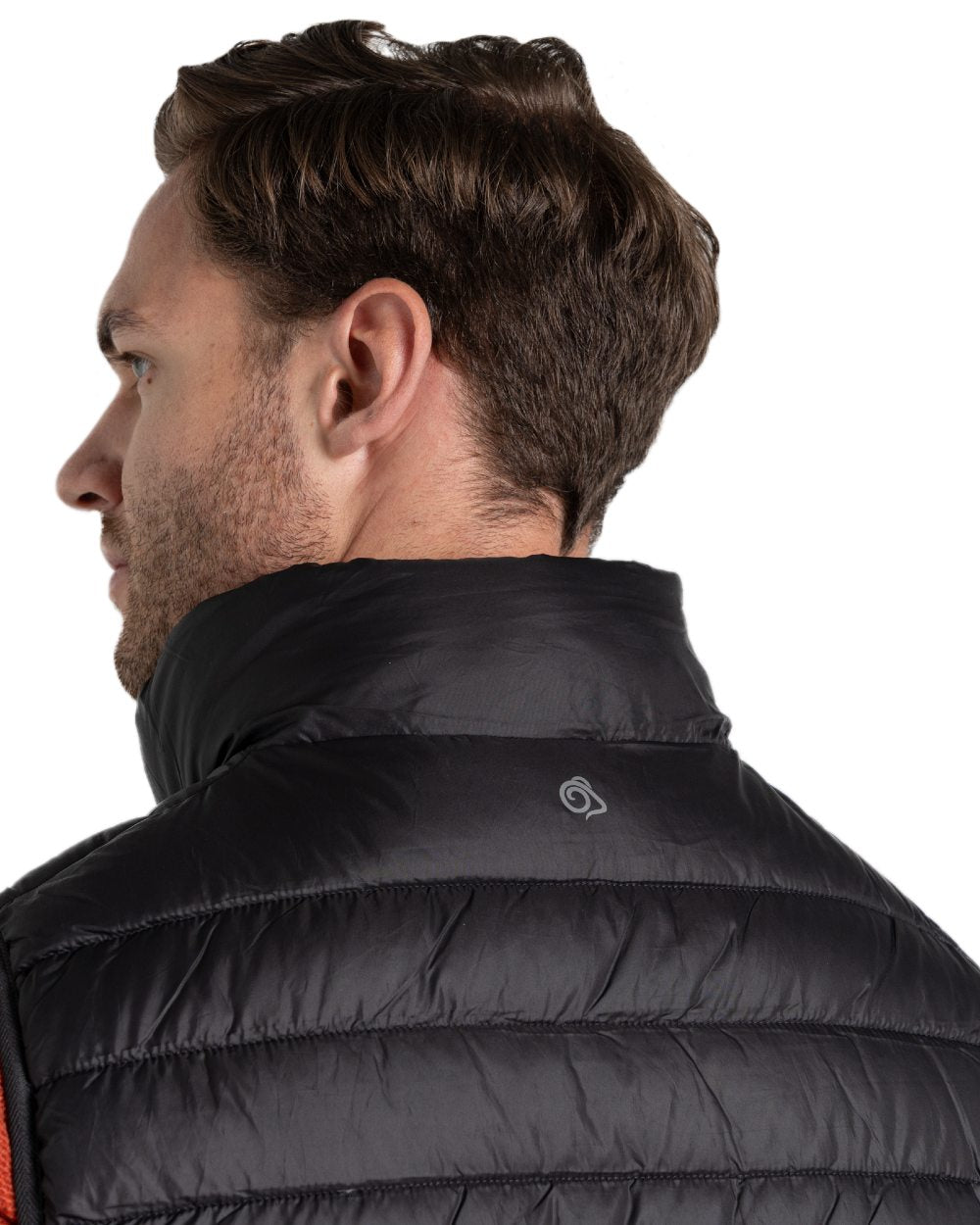 Black coloured Craghoppers Mens Compresslite IX Insulating Vest on white background