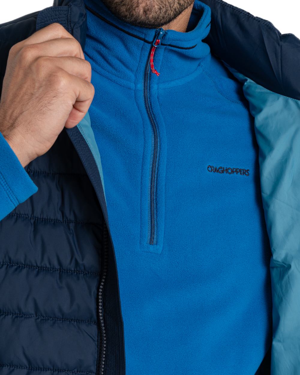 Blue Navy coloured Craghoppers Mens Compresslite IX Insulating Vest on white background