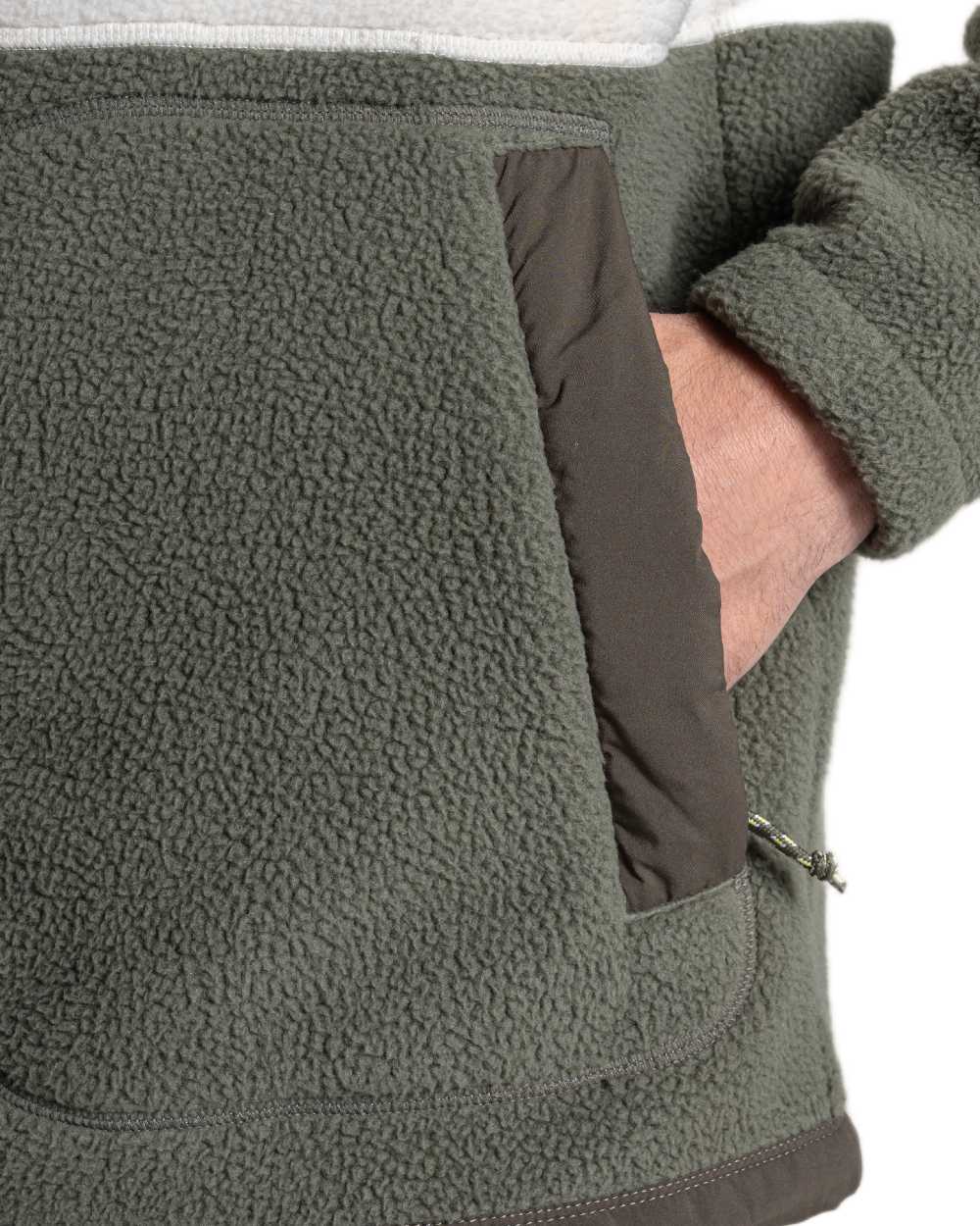 Dark Sage Ecru coloured Craghoppers Mens Dades Jacket on white background