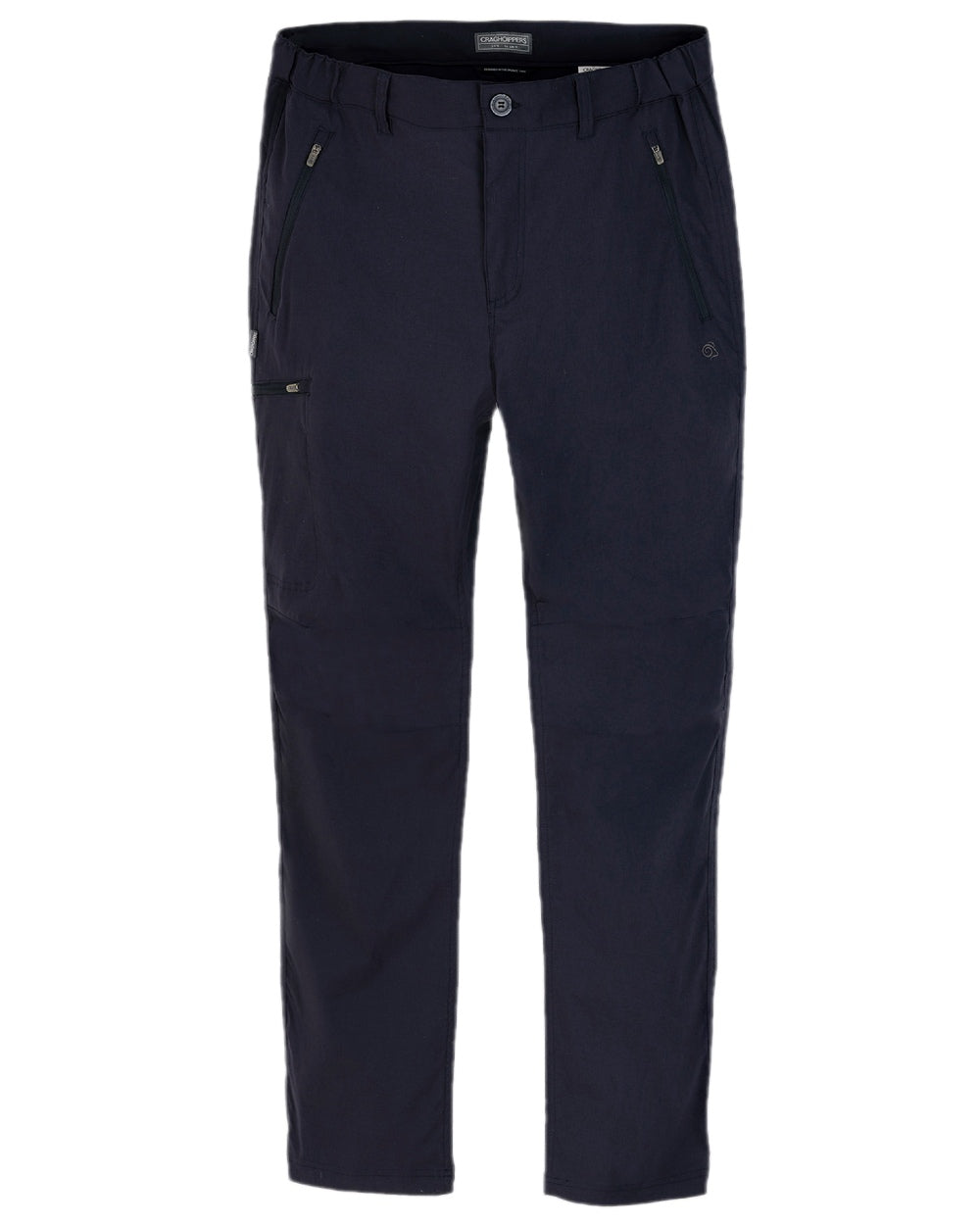Dark Navy Coloured Craghoppers Mens Expert Kiwi Pro Stretch Trousers on white background