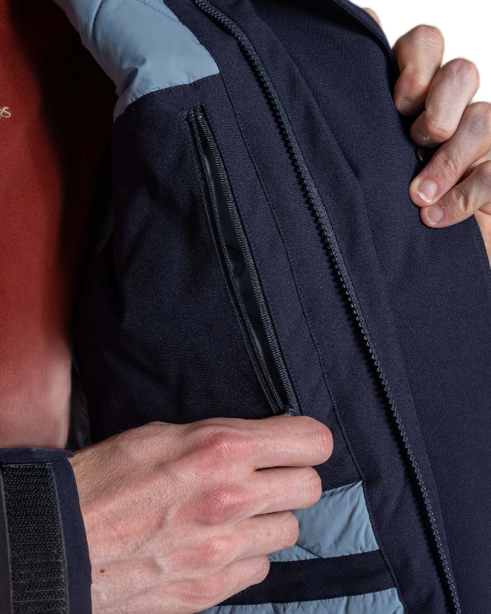 Dark Navy Coloured Craghoppers Mens Grisedale Thermic Jacket on white background