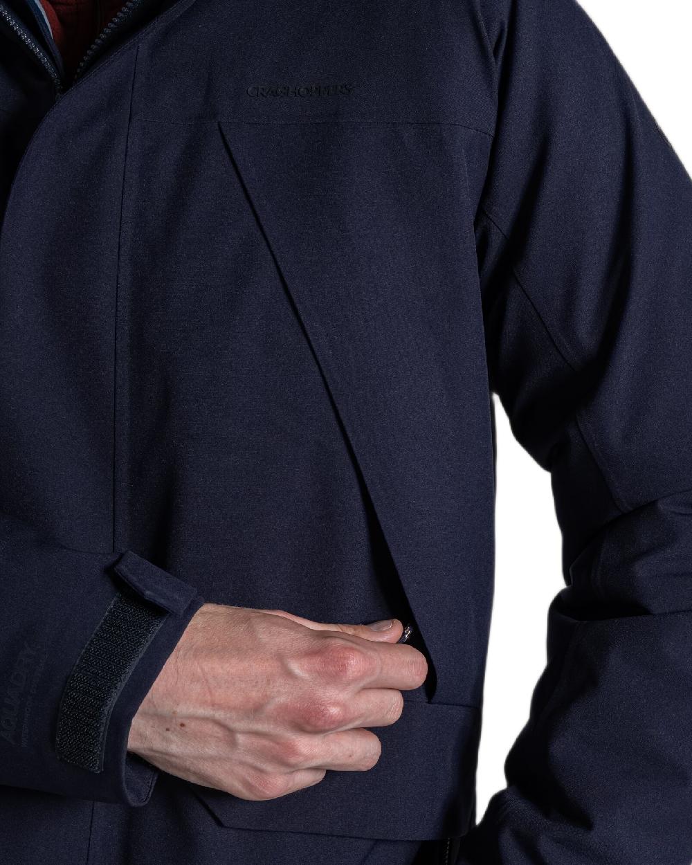 Dark Navy Coloured Craghoppers Mens Grisedale Thermic Jacket on white background