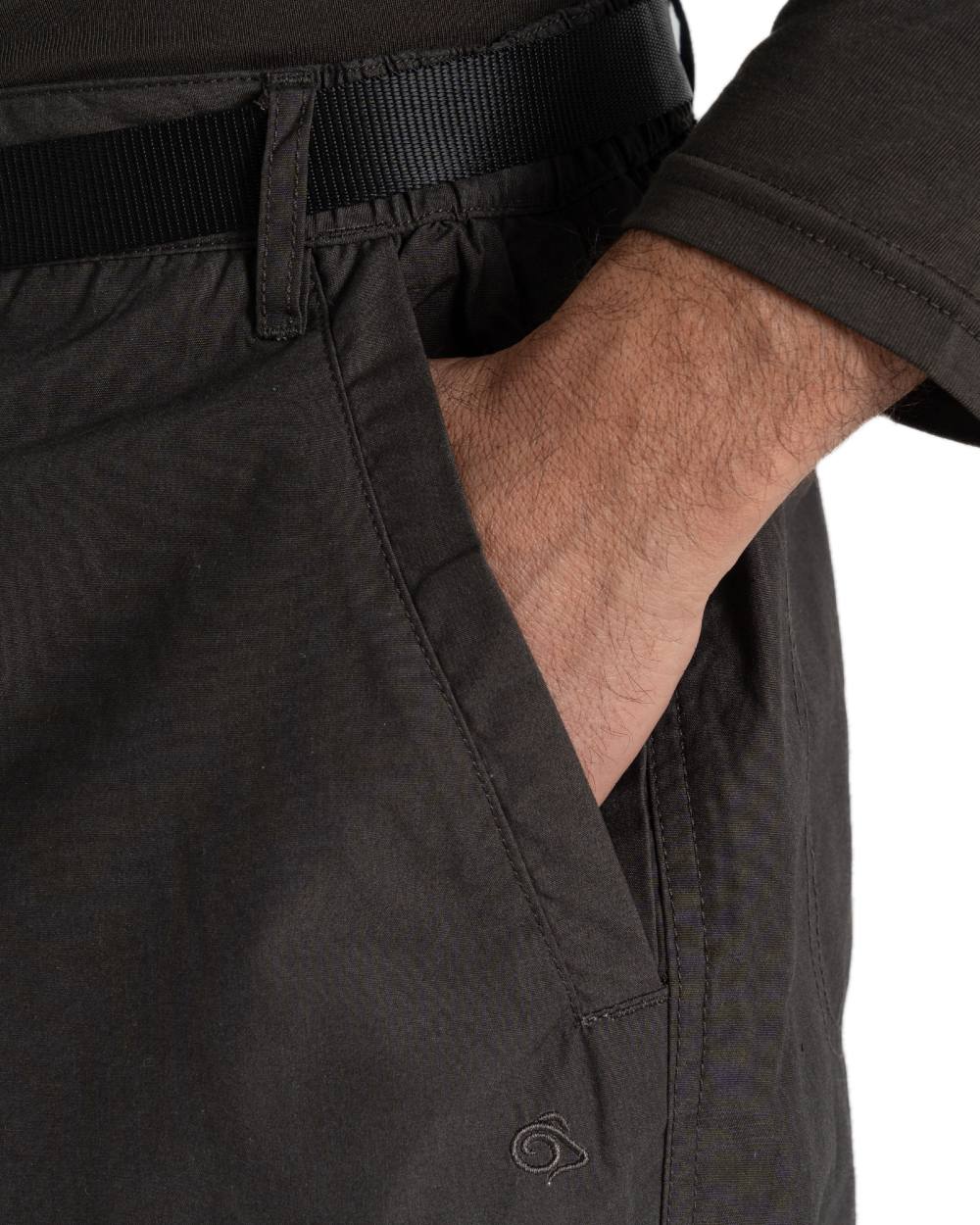 Bark coloured Craghoppers Mens Kiwi Classic II Trouser on white background