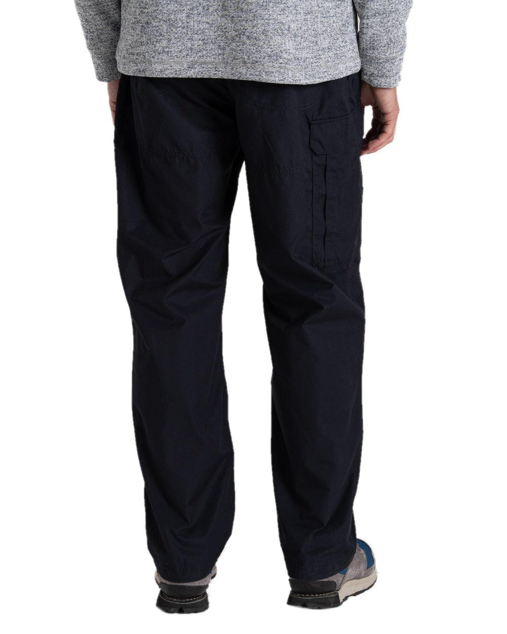 Dark Navy coloured Craghoppers Mens Kiwi Classic II Trousers on white background