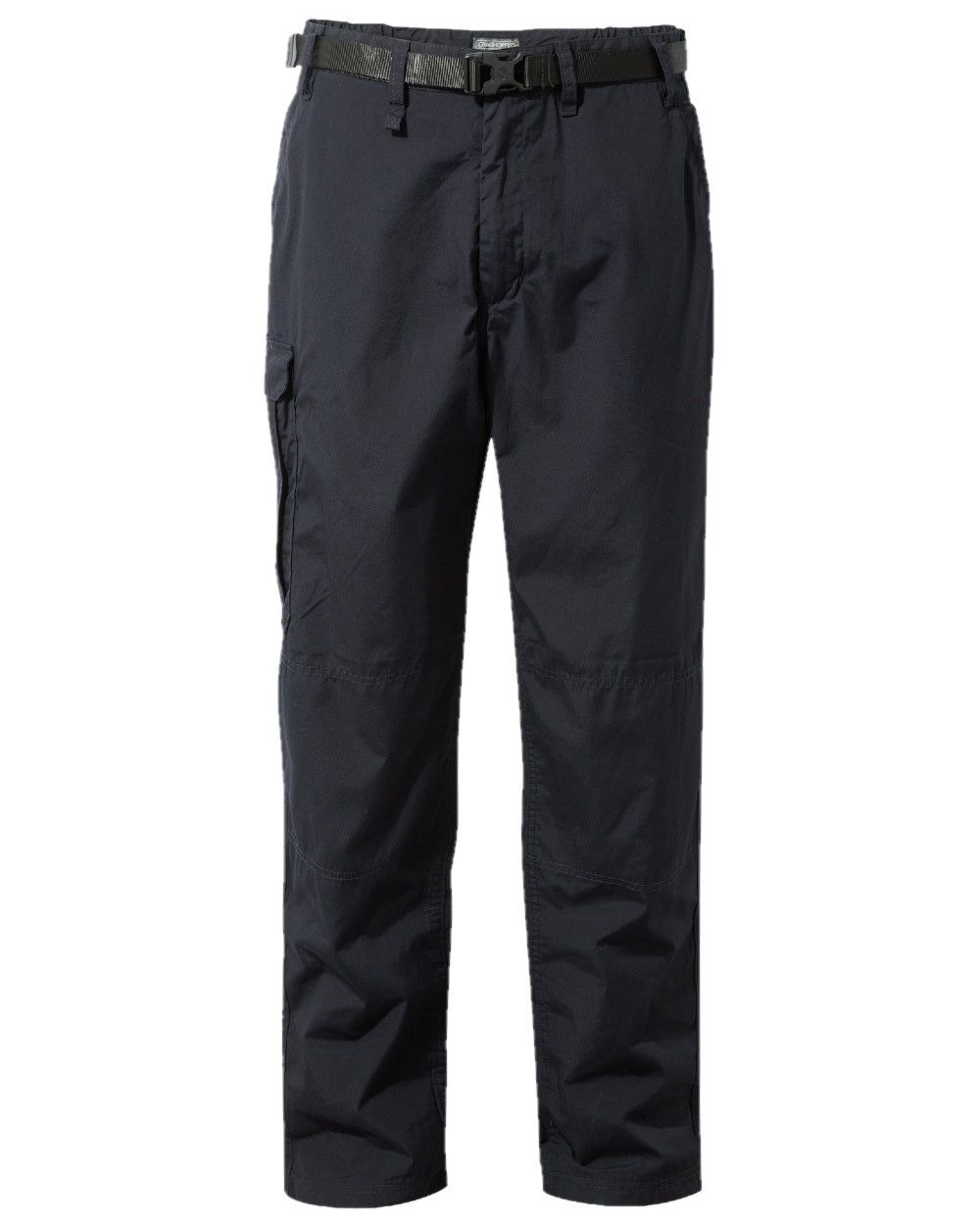 Dark Navy coloured Craghoppers Mens Kiwi Classic II Trousers on white background