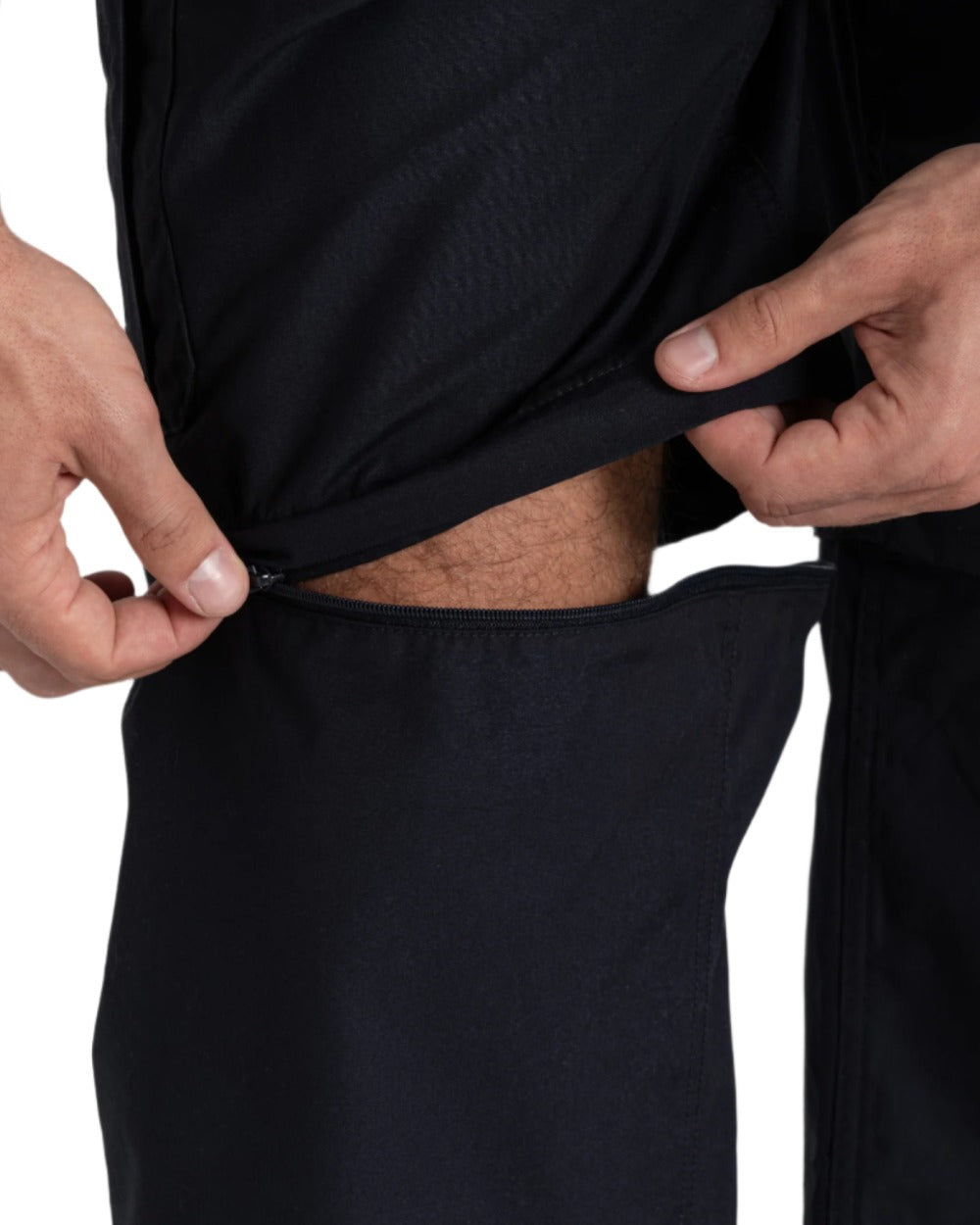 Dark Navy coloured Craghoppers Mens Kiwi Convertible Recycled Trousers on white background