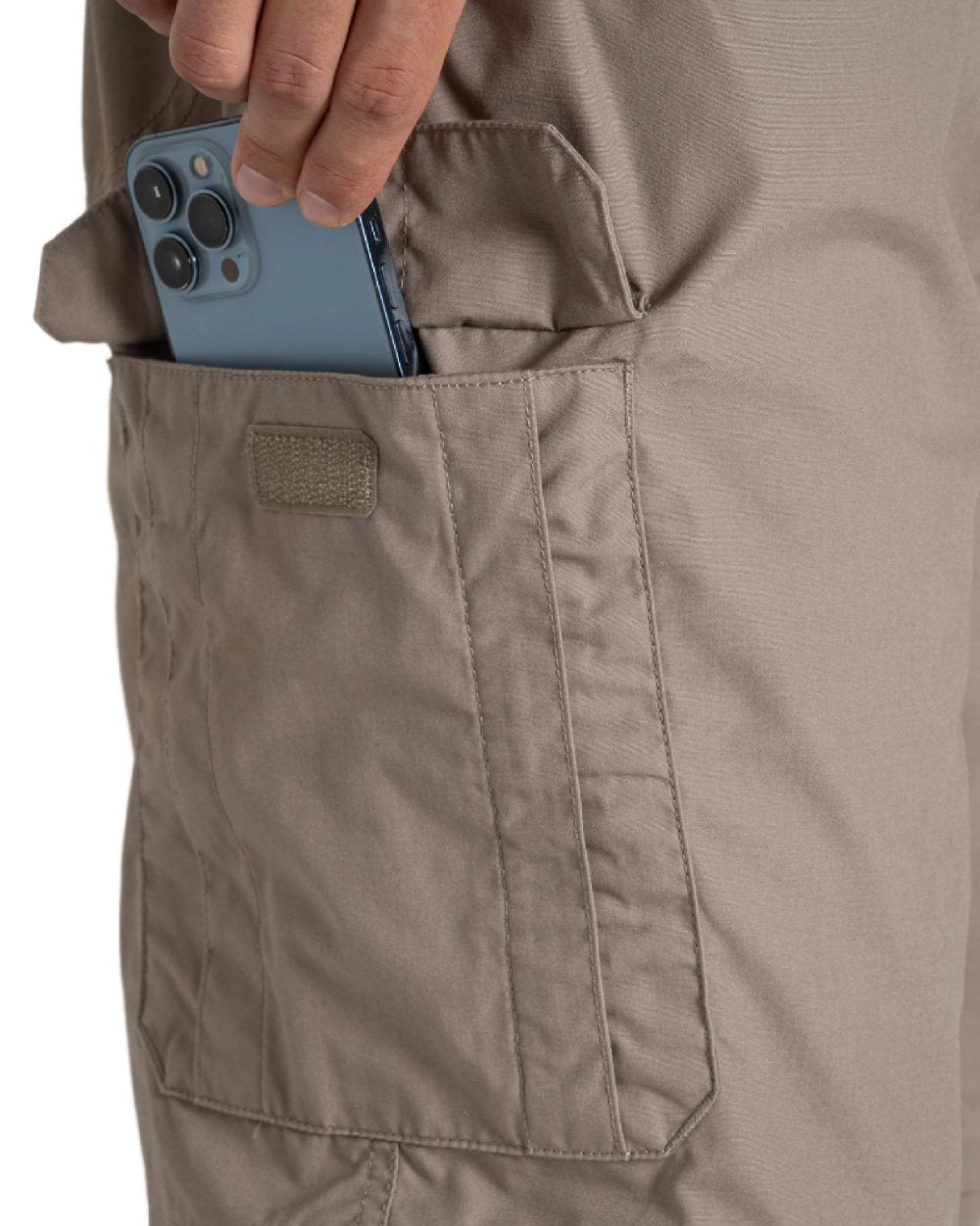 Beach Coloured Craghoppers Mens Kiwi Convertible Trousers on white background