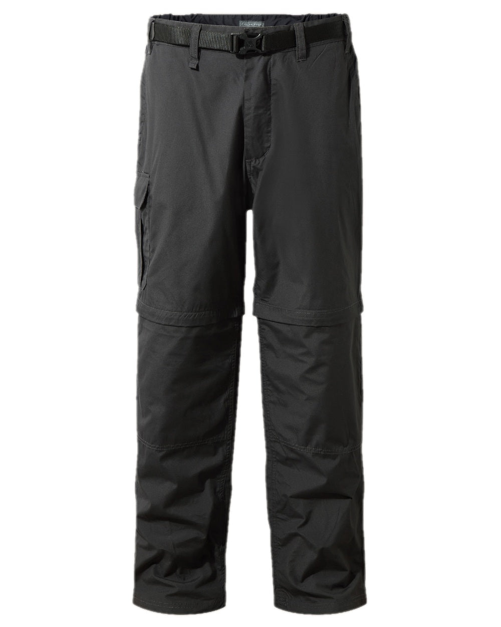 Black Pepper Coloured Craghoppers Mens Kiwi Convertible Trousers on white background