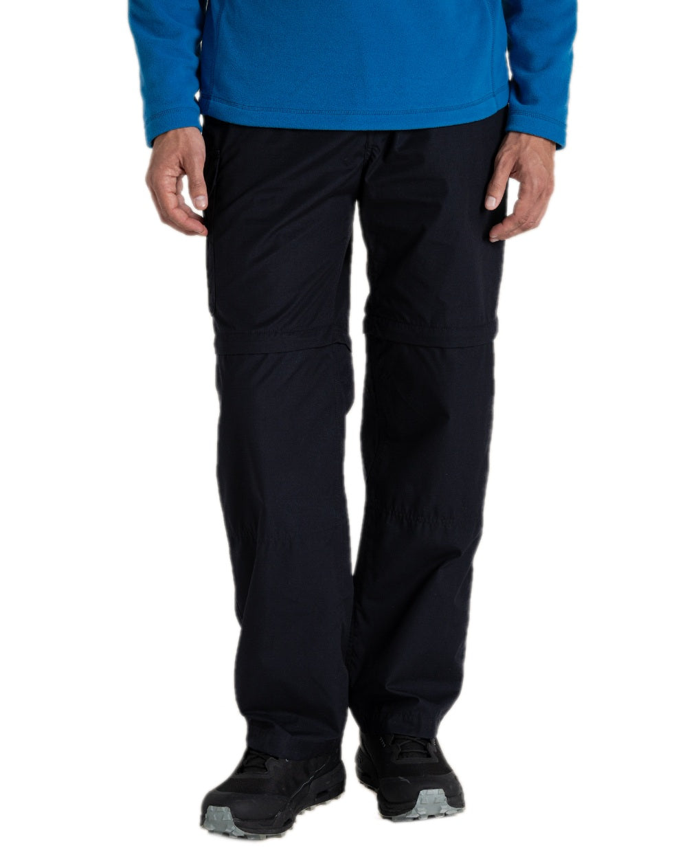Dark Navy Coloured Craghoppers Mens Kiwi Convertible Trousers on white background