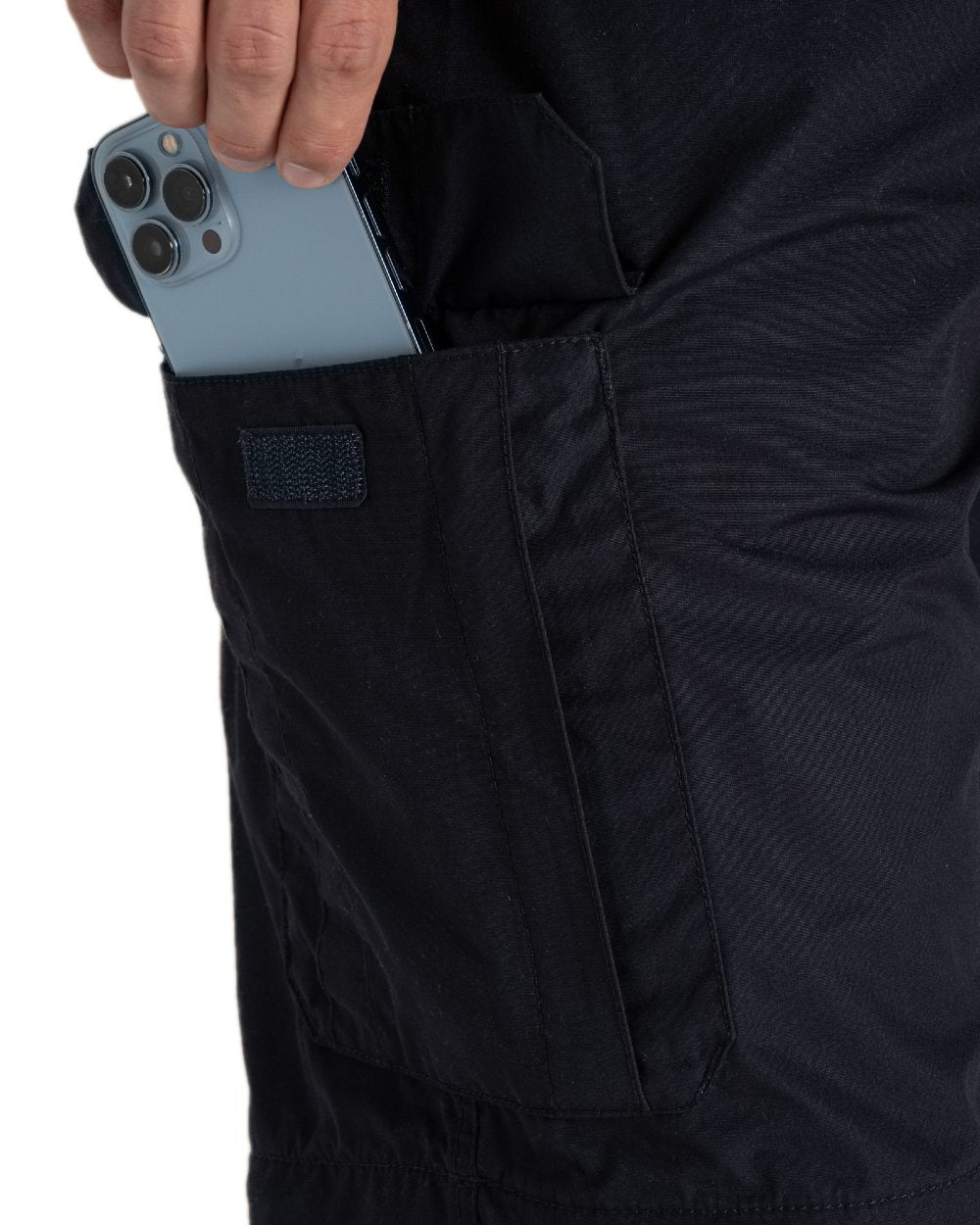 Dark Navy Coloured Craghoppers Mens Kiwi Convertible Trousers on white background