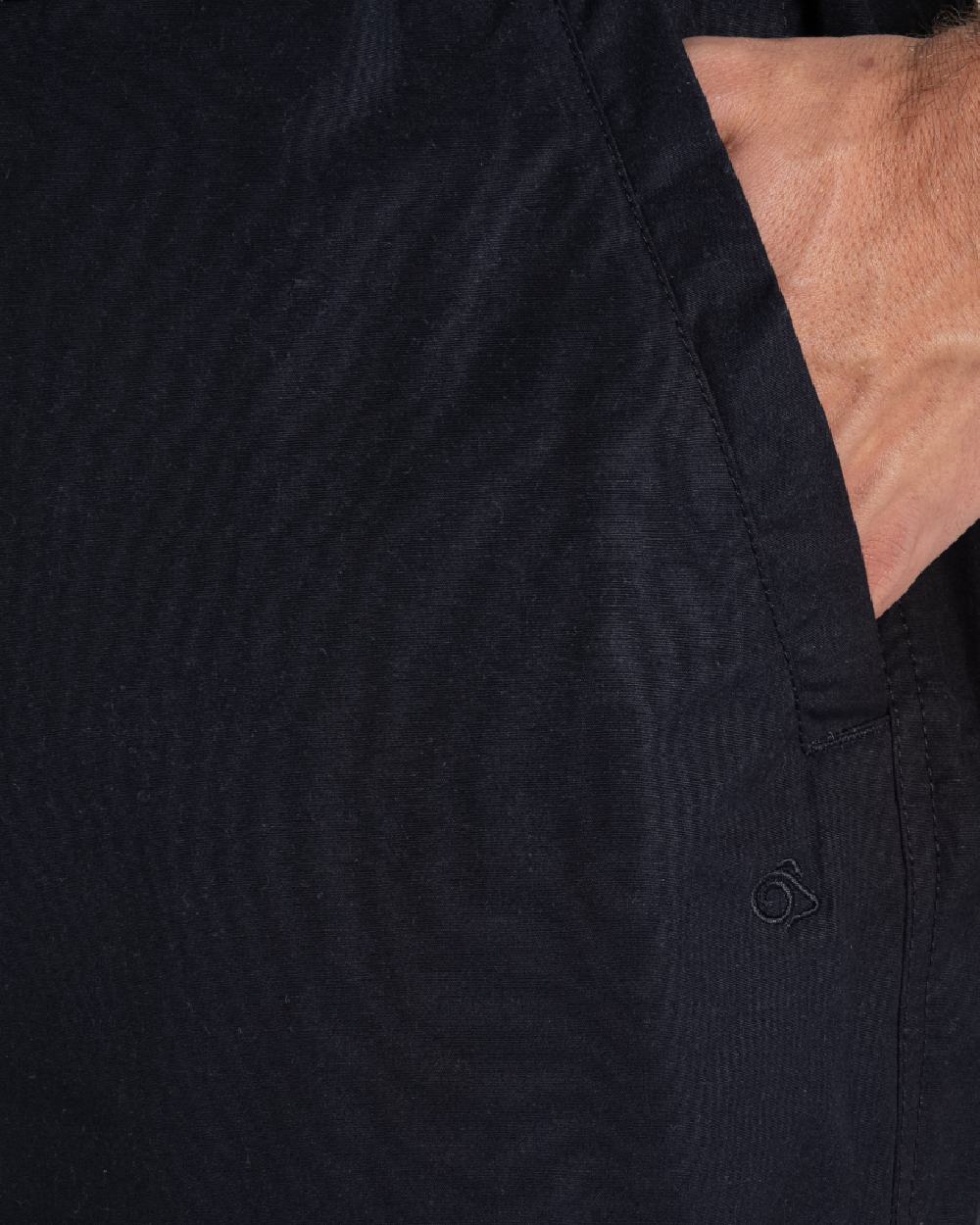 Dark Navy Coloured Craghoppers Mens Kiwi Convertible Trousers on white background