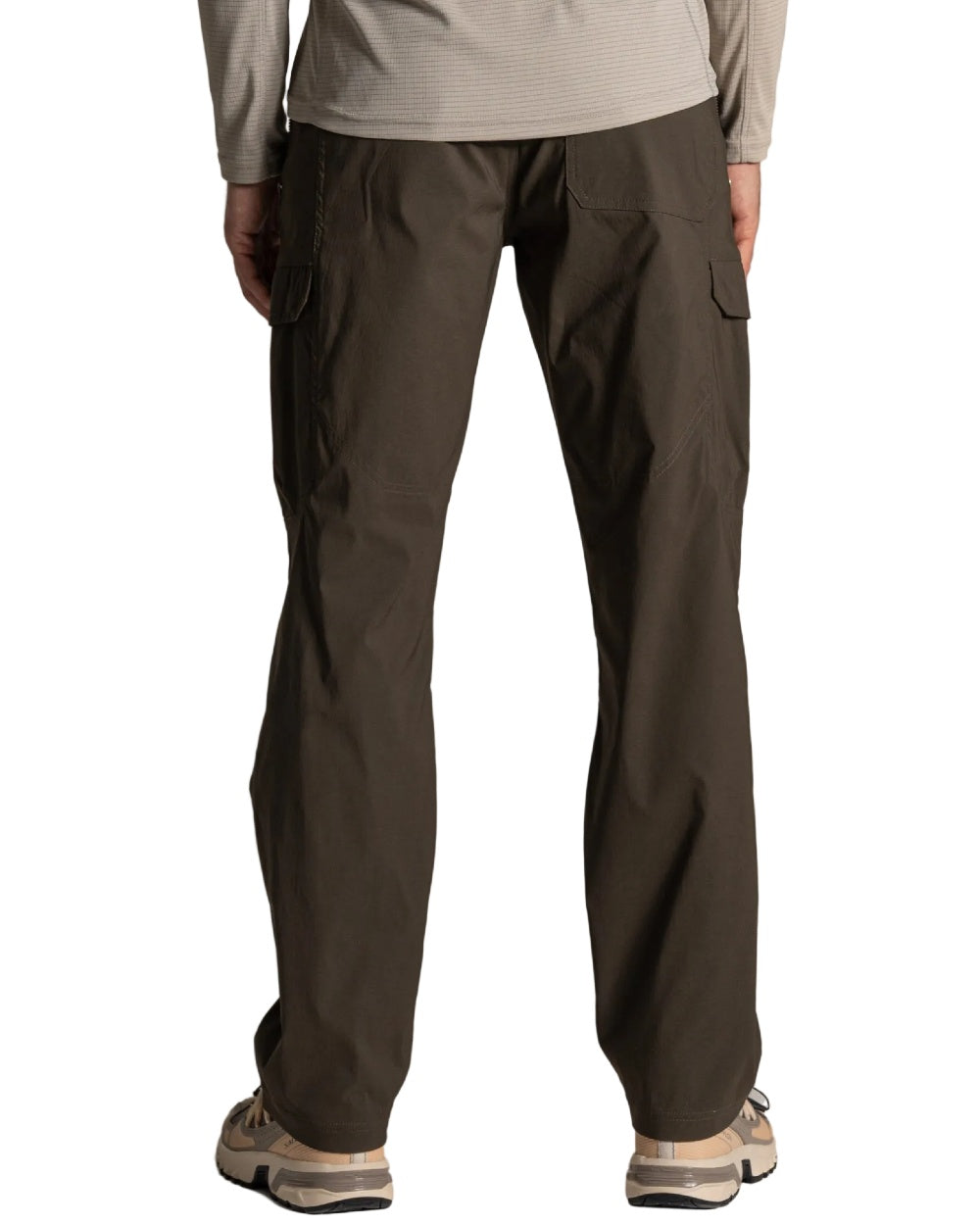 Woodland Green coloured Craghoppers Mens Kiwi Pro Cargo Trousers on white background