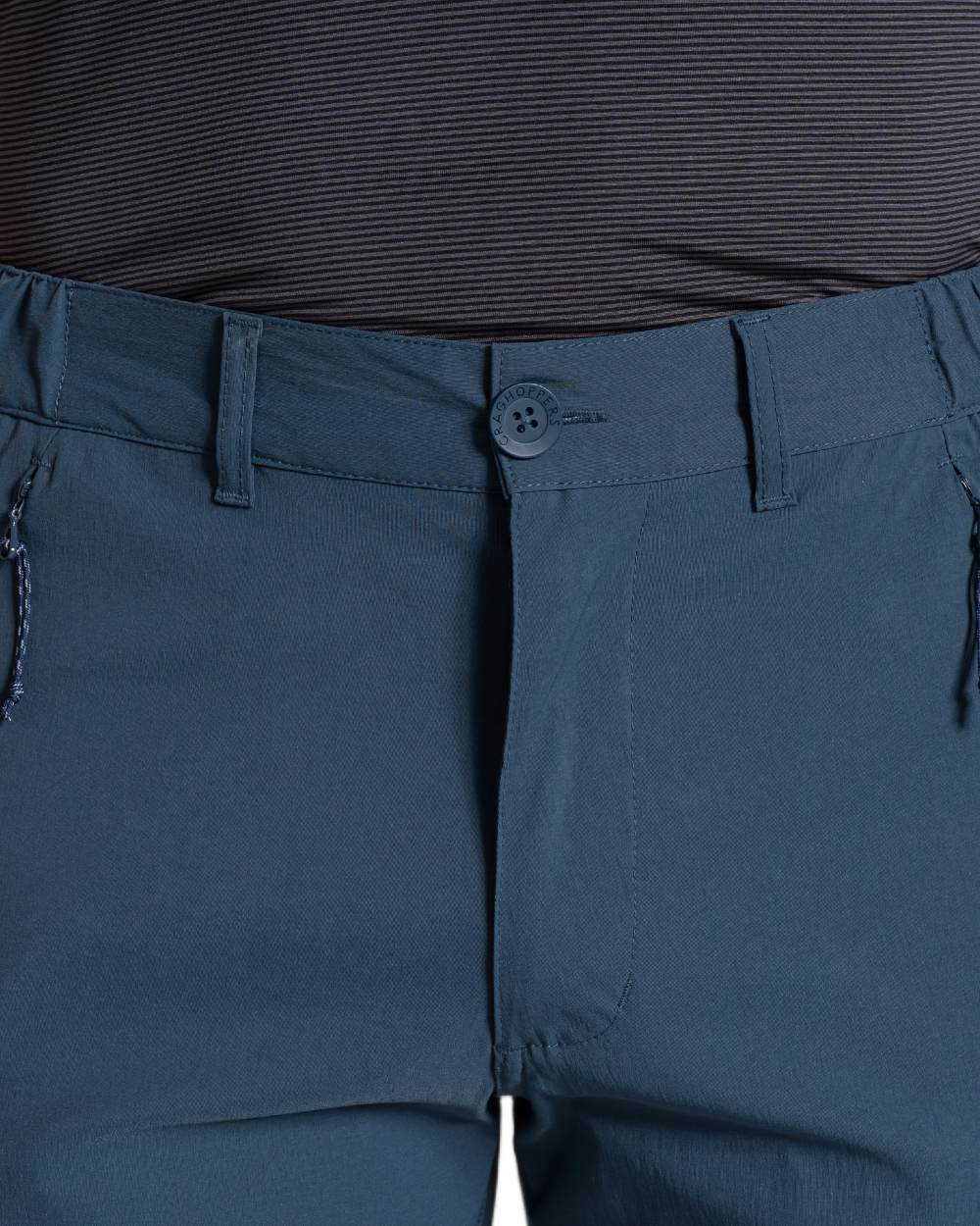 Blue Stone coloured Craghoppers Mens Kiwi Pro III Shorts on white background