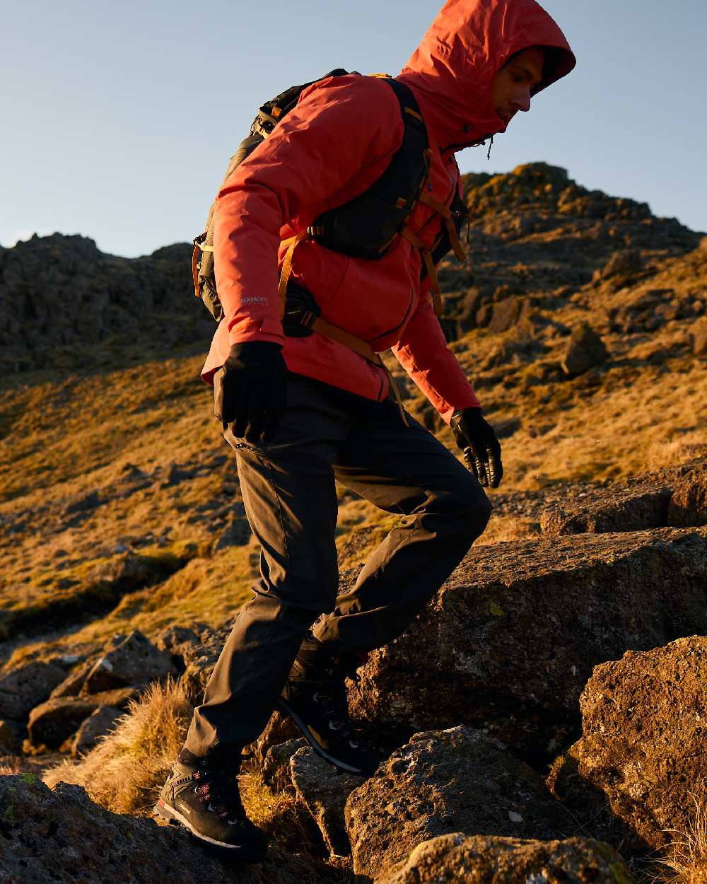 Black Coloured Craghoppers Mens Kiwi Pro III Trousers on outdoor background