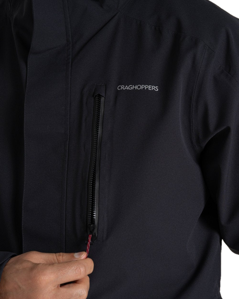 Dark Iron Coloured Craghoppers Mens Lorton II Waterproof Jacket on White Background