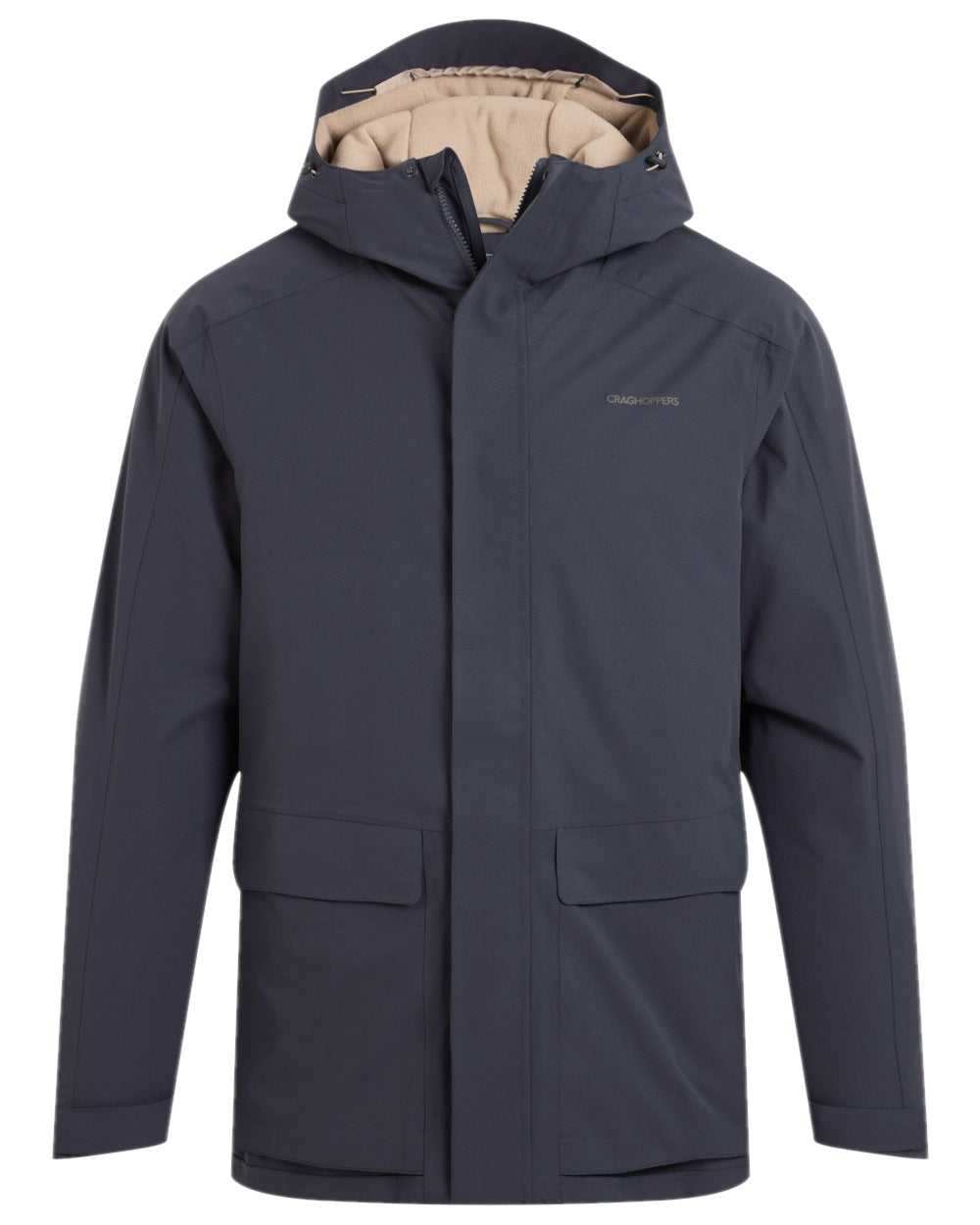 Dark Iron Coloured Craghoppers Mens Lorton Thermic Jacket on white background