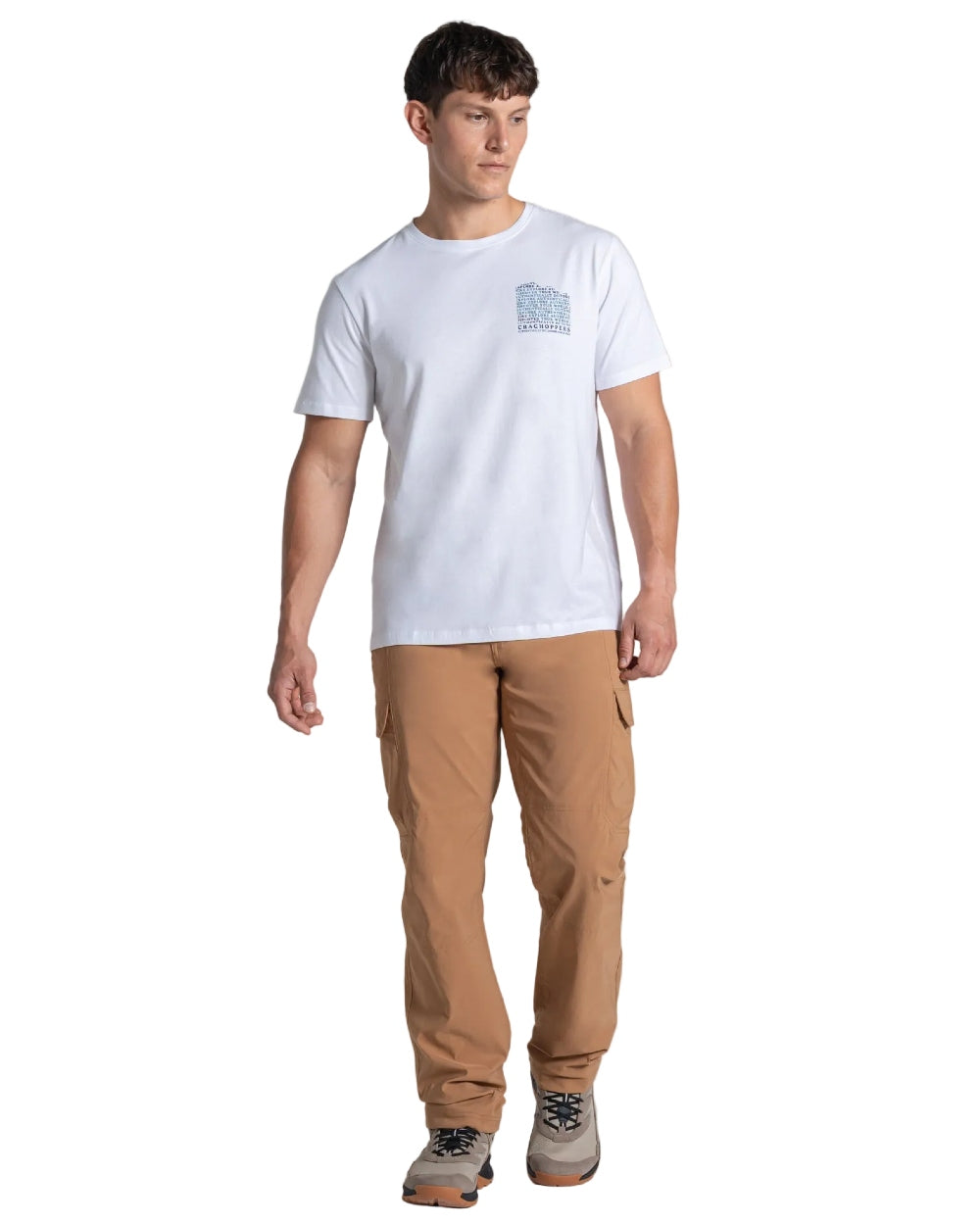 White Mountains Coloured Craghoppers Mens Lucent II Short Sleeved T-Shirt on White Background