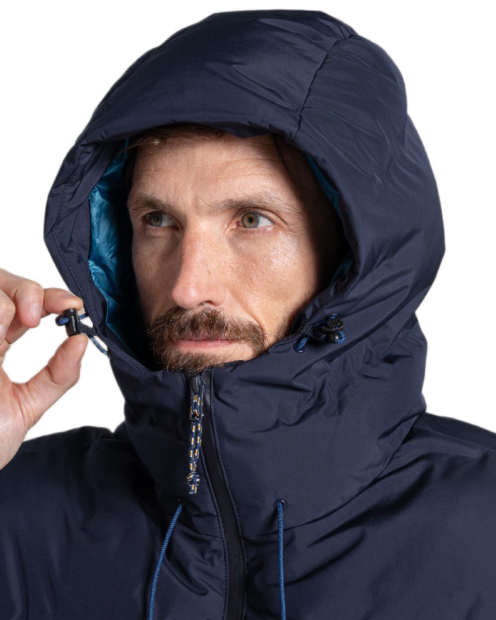 Dark Navy Coloured Craghoppers Mens Mardale Hooded Jacket on white background