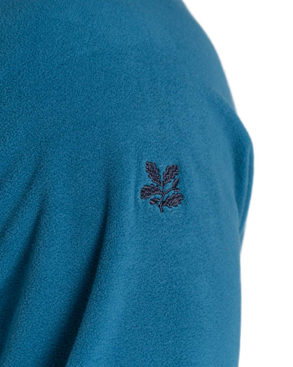 Brisk Blue Coloured Craghoppers Mens National Trust Corey II Half Zip Fleece on White Background