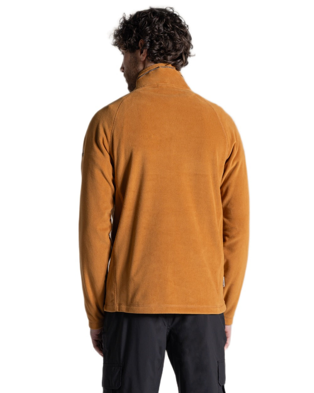 Deep Henna coloured Craghoppers Mens National Trust Corey II Half Zip Fleece on white background