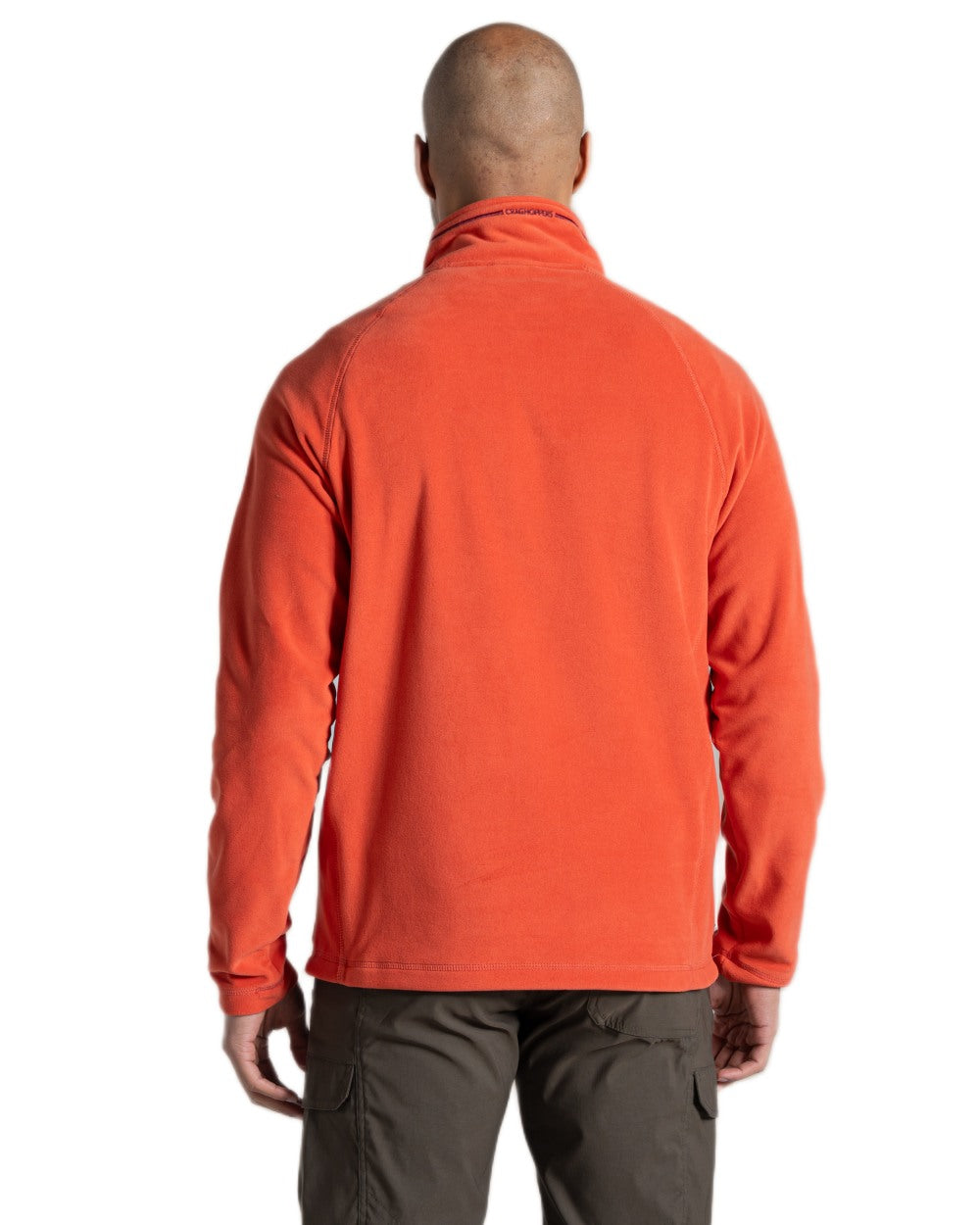 Feldspar coloured Craghoppers Mens National Trust Corey II Half Zip Fleece on white background