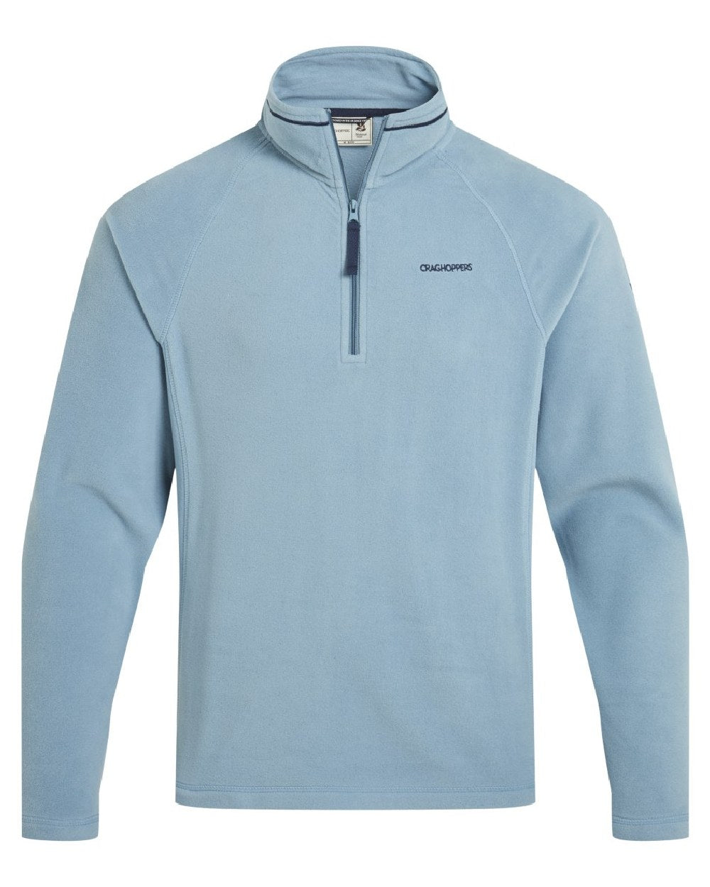 Morning Fog coloured Craghoppers Mens National Trust Corey II Half Zip Fleece on white background