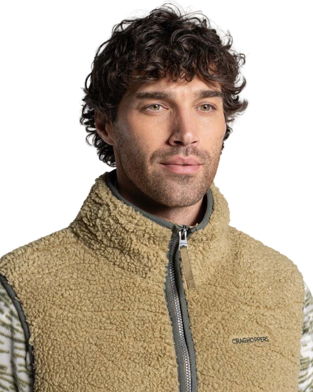 Cardamon coloured Craghoppers Mens National Trust Harome Gilet on white background