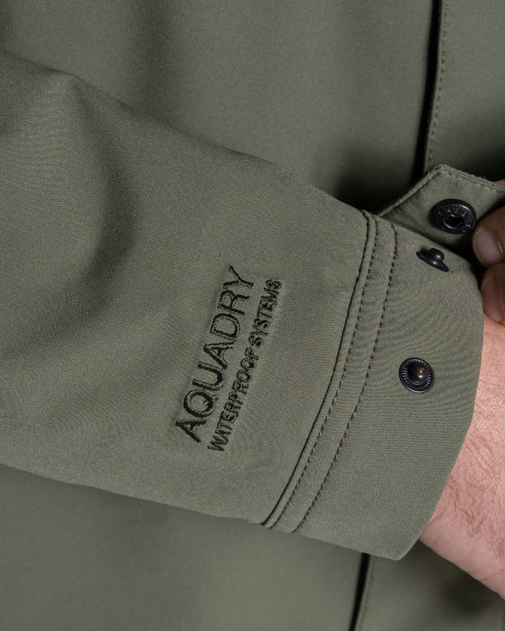 Dark Sage coloured Craghoppers Mens National Trust Keskadale Waterproof Jacket on white background