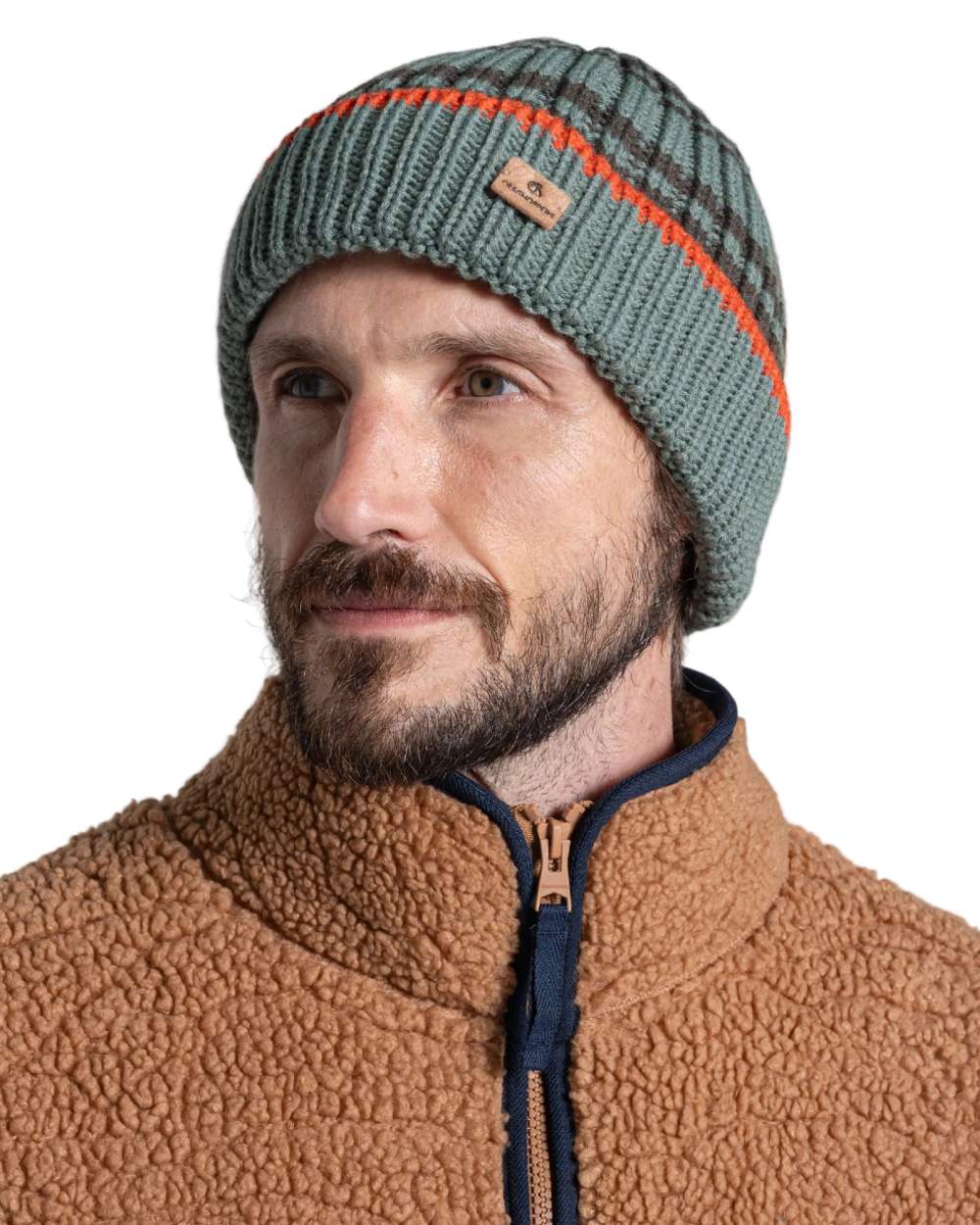 Laurel Green coloured Craghoppers Mens National Trust Shale Hat on white background