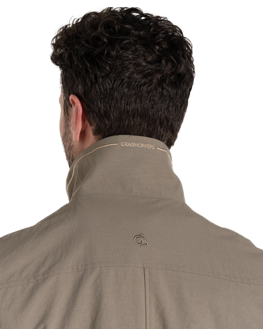 Pebble coloured Craghoppers Mens NosiLife Adventure Gilet IV on white background