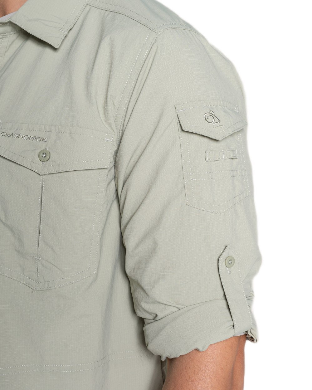 Bayleaf Craghoppers Mens NosiLife Adventure Long Sleeved Shirt III on white background