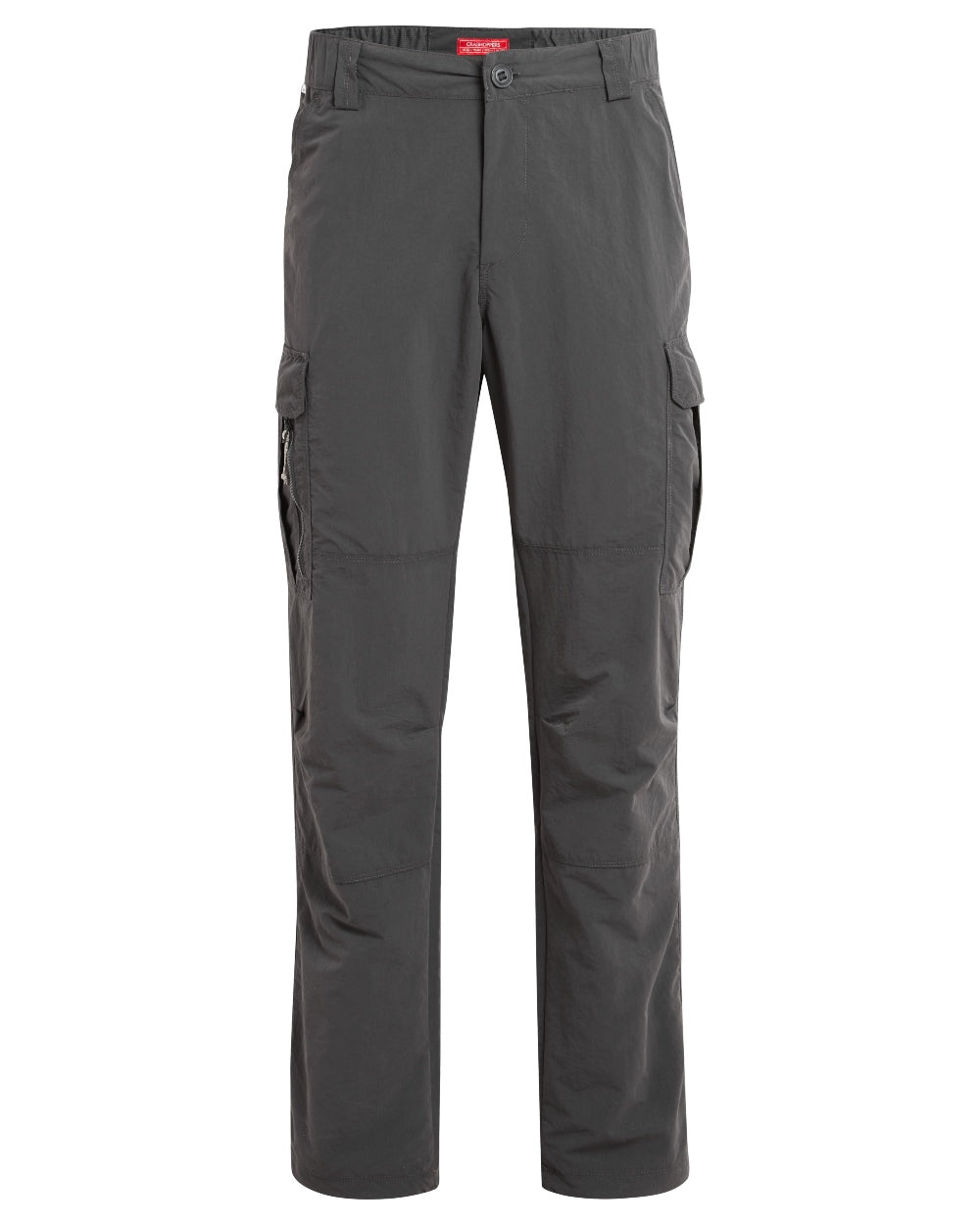 Black Pepper coloured Craghoppers Mens NosiLife Cargo Trouser III on white background
