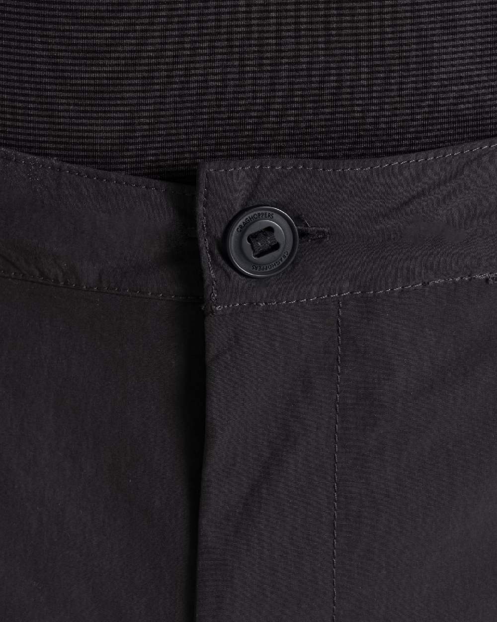 Black Pepper coloured Craghoppers Mens NosiLife Cargo Trouser III on white background